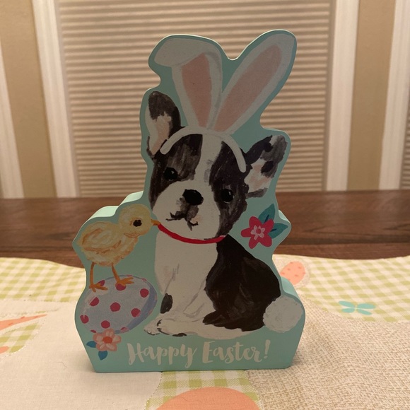 Easter Bunny French Bulldog & Chick Decor Sign, Easter Frenchie Decor Sign - Picture 8 of 16